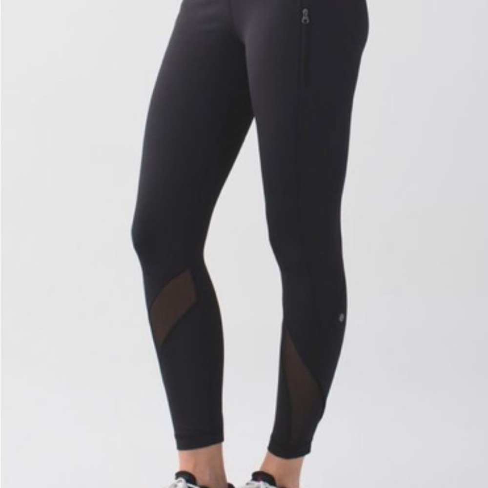 Lululemon Reflective Leggings with mesh detail